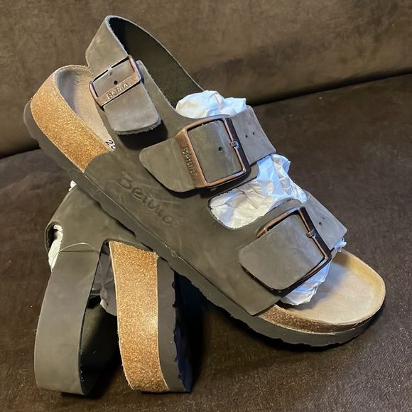 Birkenstock Shoes - New Birkenstock betula suede sandals with heel strap mocha brown womens 8-8.5